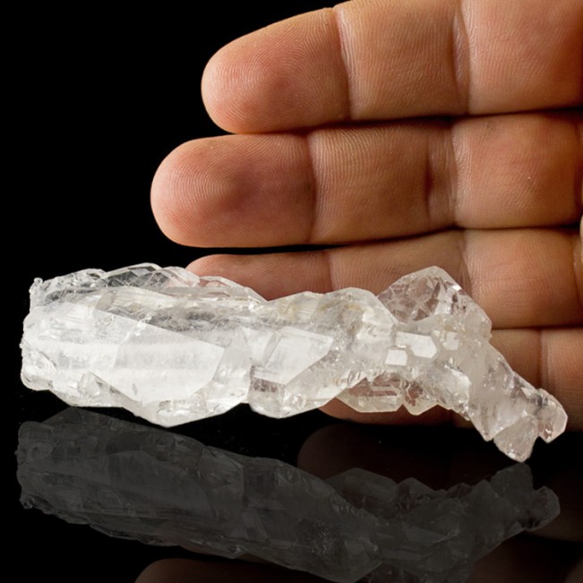 4.1" Water Clear FADEN QUARTZ Crystal X-Sharp Thin White Line Pakistan for sale