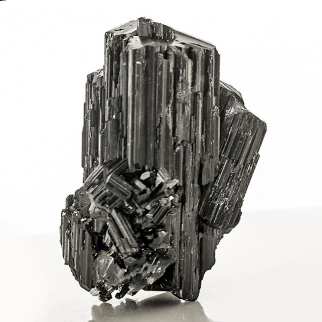 3.7" Lustrous Jet BLACK TOURMALINE Doubly Terminated Crystals Namibia for sale