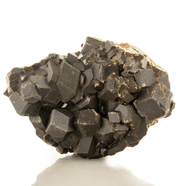 3.5" MELANITE var. Andradite Dark Chocolate Brown Sharp Crystals Mali for sale