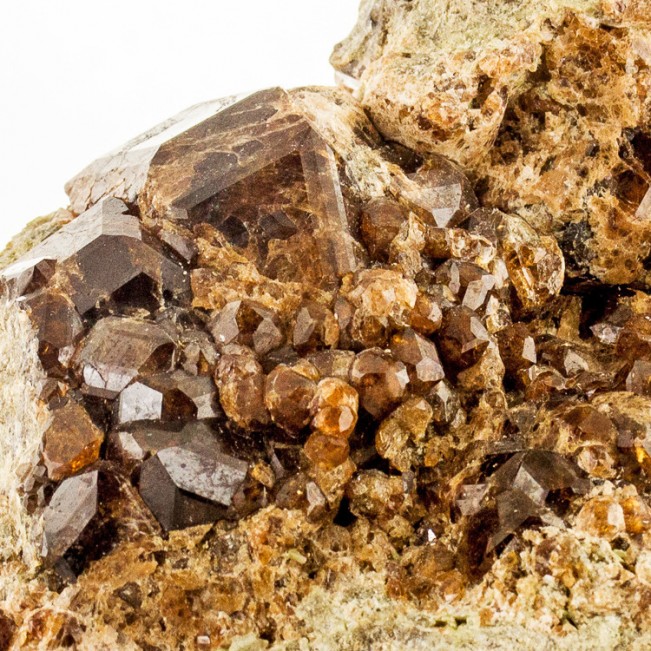 4.3" CinnamonRed Shiny GROSSULAR GARNET Crystals to1" Bishop California for sale