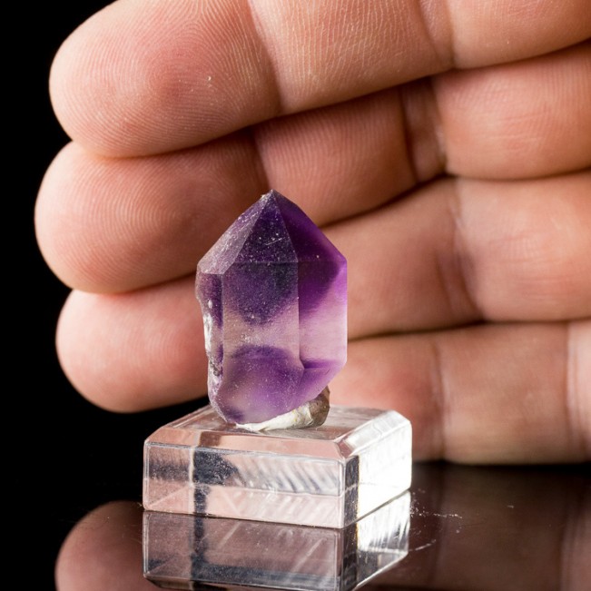 1.1" Purple Violet HOURGLASS AMETHYST Double Terminated Crystal Morocco for sale
