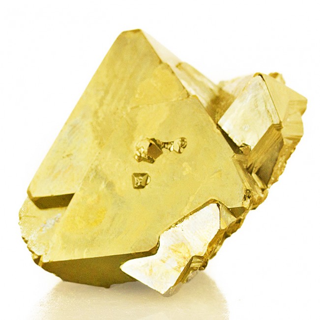 1.8" Bright Brassy Golden PYRITE Sharp Smooth Octahedral Crystals Peru for sale