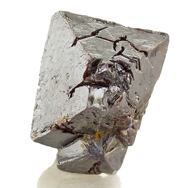 11mm MetallicSilverBlack Octahedral CUPRITE SharpSingle Crystal Siberia for sale