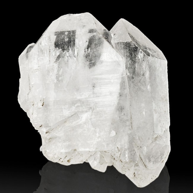 3" Gemmy FADEN QUARTZ Crystal with Sharp White Line of Bubbles Pakistan for sale