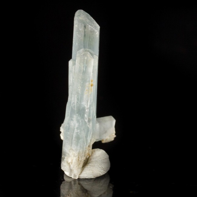 1.4" Lustrous See Through Gemmy BLUE BARITE Twin Crystals Stoneham CO for sale