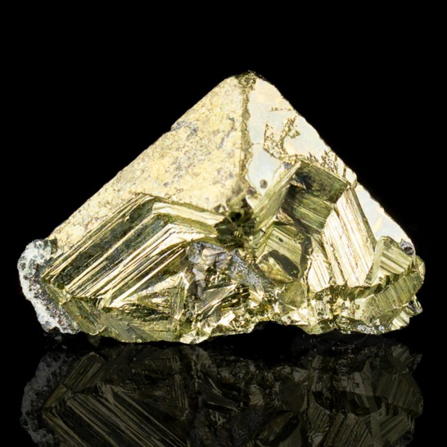 1.5" Bright Brassy Sharp & Shiny Octahedral PYRITE Crystal Pasco Peru for sale