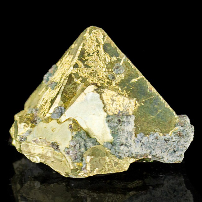 1.5" Bright Brassy Sharp & Shiny Octahedral PYRITE Crystal Pasco Peru for sale