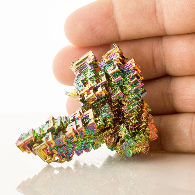 2.7" Colorful Rainbow Kaleidoscope BISMUTH Hoppered Crystals Germany for sale