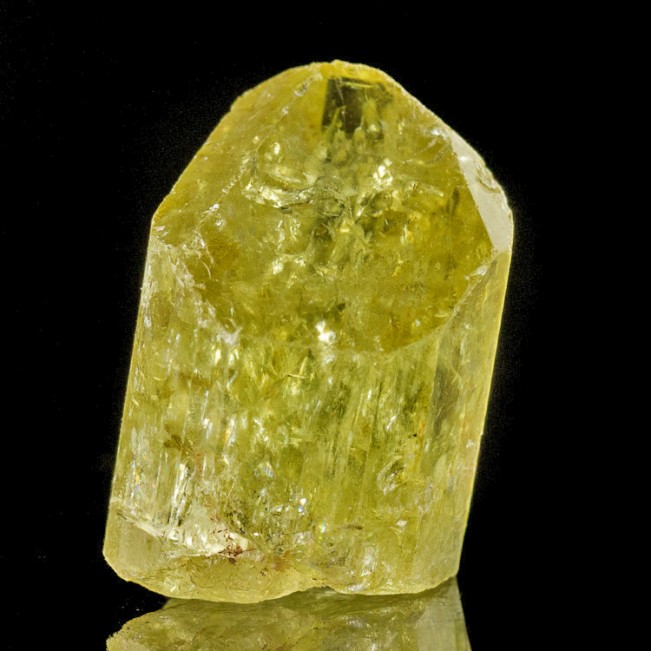 .9" Sharp Lustrous Gemmy Lemon GOLDEN APATITE Terminated Crystal Mexico for sale