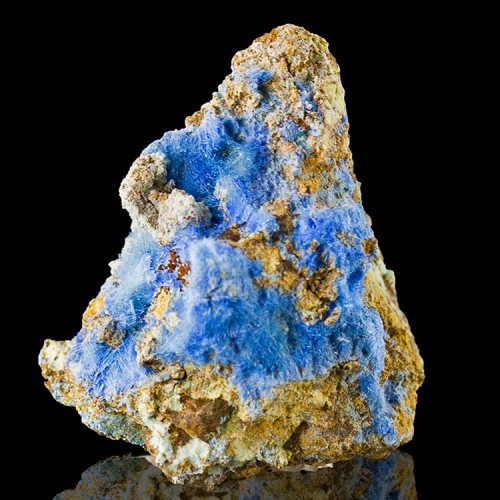 1" CYANOTRICHITE Neon Blue Hairy Crystals Min...
