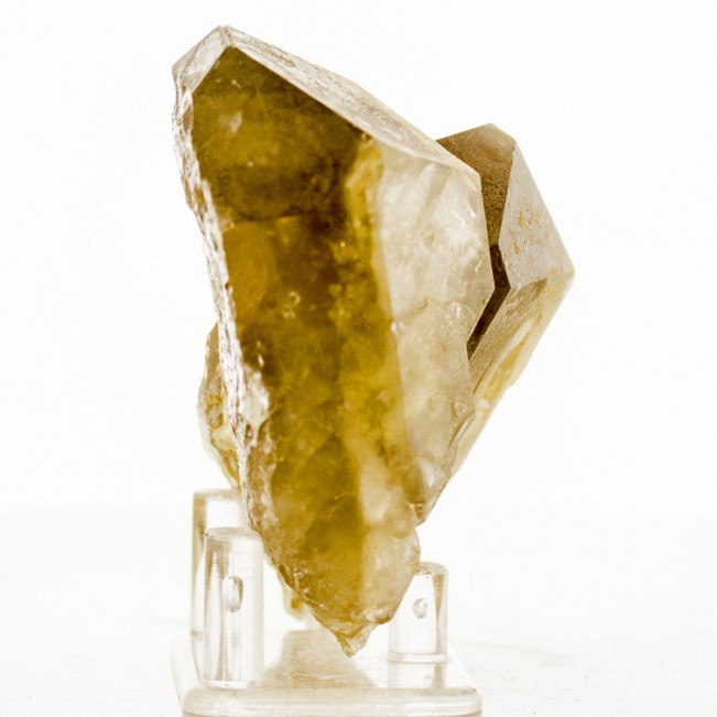 3.8" DeepGolden FRENCH BARITE Sharp Twin Gemmy Fine Terminated Crystals for sale