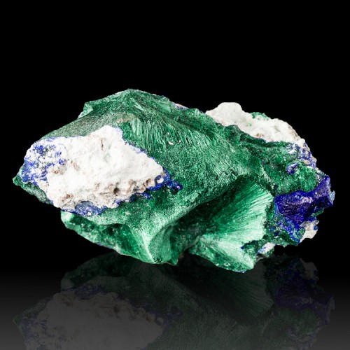 2.4" Indigo Blue AZURITE Crystals +Green Radi...
