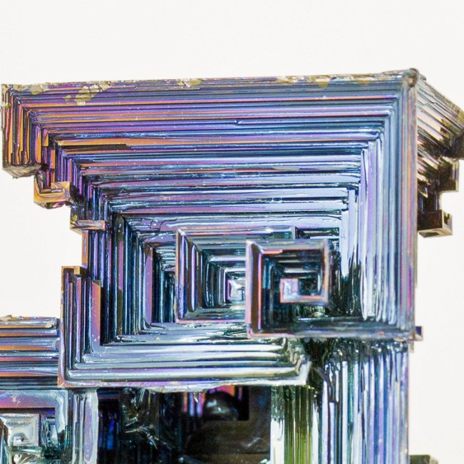 2.7" Hoppered BISMUTH Crystals Shiny Metallic BlueMagentaSilver England for sale