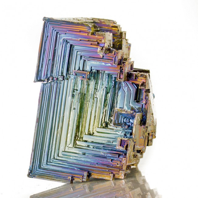 2.7" Hoppered BISMUTH Crystals Shiny Metallic BlueMagentaSilver England for sale