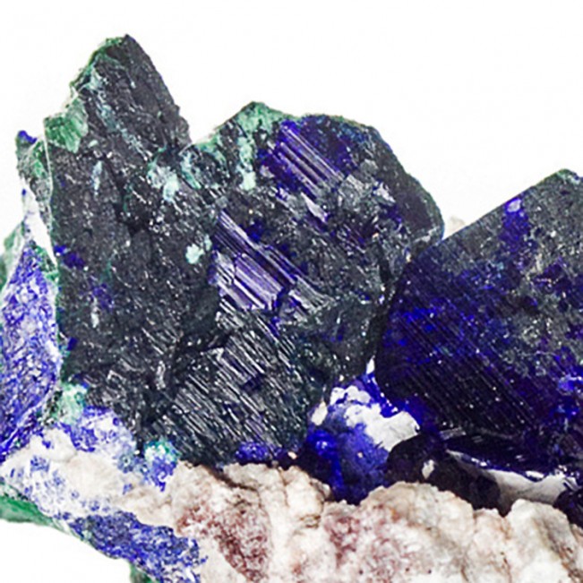 1.1" Sharp Glassy Deep Blue AZURITE Crystals on Matrix Milpillas Mexico for sale