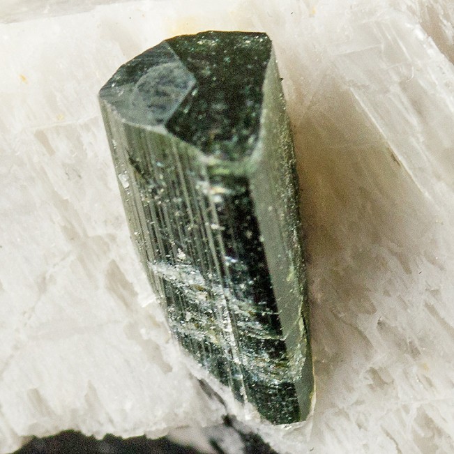1.6" Bi-Color TOURMALINE Gemmy Terminated Crystal in Feldspar Pakistan for sale