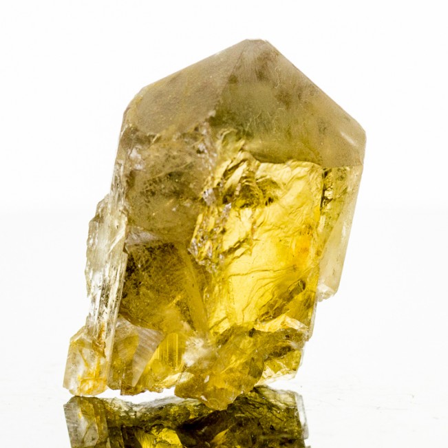 1.8" Lustrous GOLDEN BARITE Clear Terminated Crystal with Gemmy Interior France 