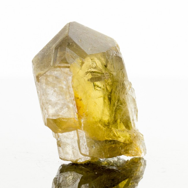 1.8" Lustrous GOLDEN BARITE Clear Terminated Crystal with Gemmy Interior France 