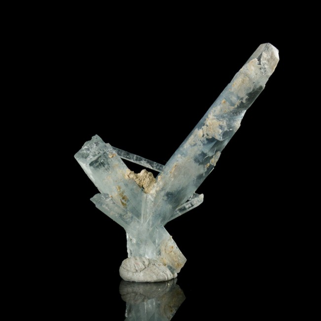 1.4" Nice Gemmy Light BLUE BARITE Sculptural Crystal Cluster StonehamCO for sale