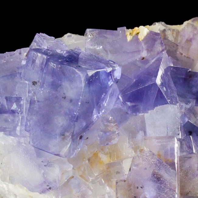 2.9" Gem Clear Glassy Rich Blue FLUORITE Crystals +Barite Jaimina Spain for sale