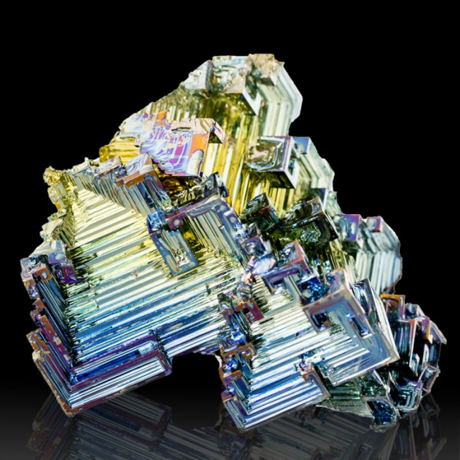 2.7" Shiny Hoppered BISMUTH Crystals Metallic BlueMagentaSilver England for sale