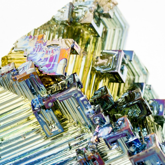 2.7" Shiny Hoppered BISMUTH Crystals Metallic BlueMagentaSilver England for sale