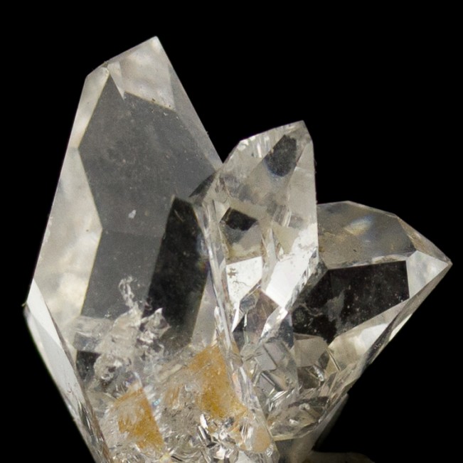 .8" Gem Clear HERKIMER DIAMOND Quartz Cluster 4 Crystals +Rainbows NY for sale