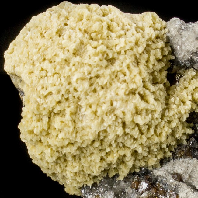 3.8" Hemisphere of Bone White BARITE Crystals w-Sphalerite Elmwood TN for sale