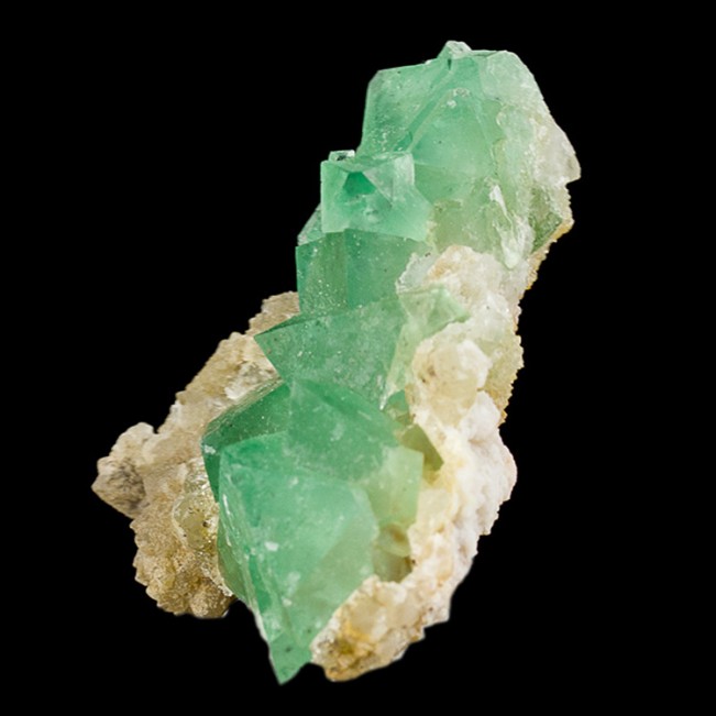 2.3" Vivid Neon Green FLUORITE Octahedral Crystals Riemvasmaak S.Africa for sale