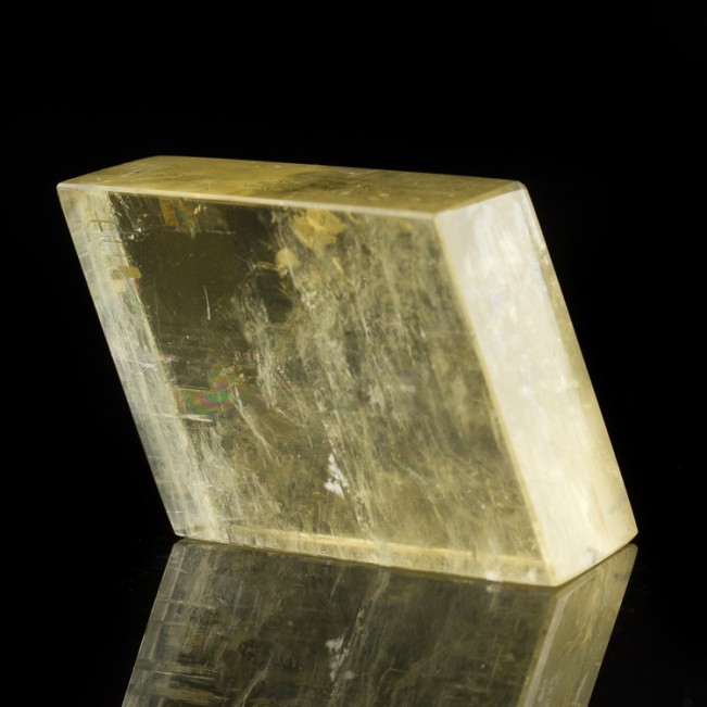 3.7" Yellow Gold Gem YELLOW ICELAND SPAR Sharp Polished Cleavage Brazil for sale