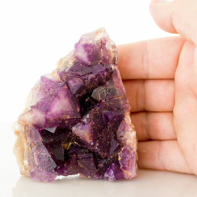 4.2" Purple-Violet FLUORITE Sharp Penetrating Twin Crystals Denton M IL for sale