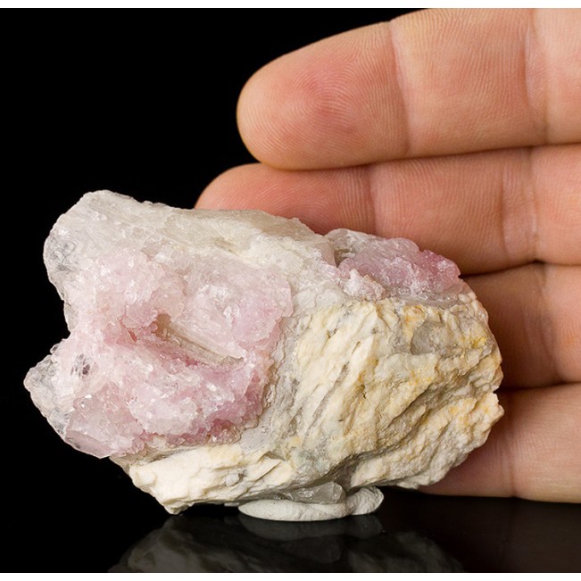 3" Sharp Gemmy Baby Pink ROSE QUARTZ Actual Crystals on Matrix Brazil for sale
