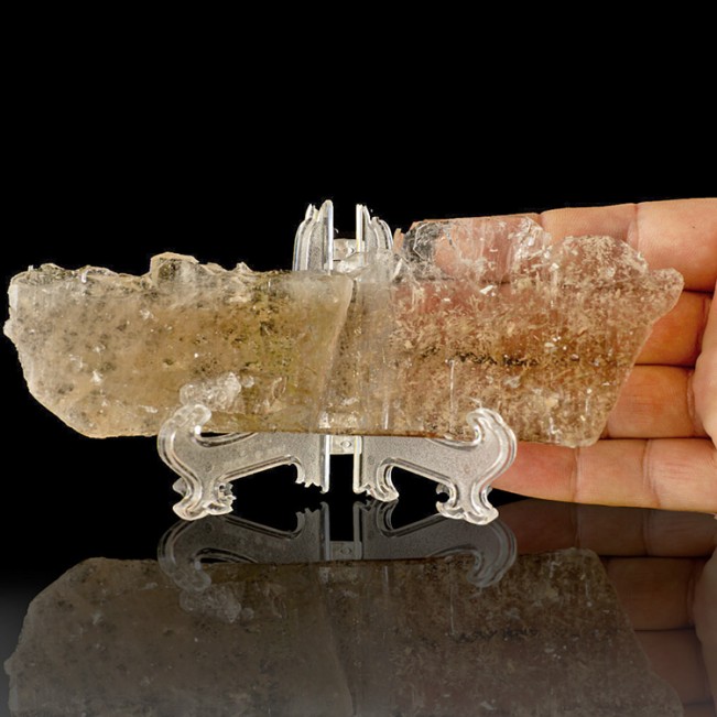 6.2" LightSmoky TABULAR QUARTZ Terminated Crystal Just.2" Thick Brazil for sale