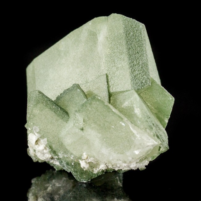 1.8" Sharp ADULARIA Crystals with Moss Green Clinochlore Switzerland for sale