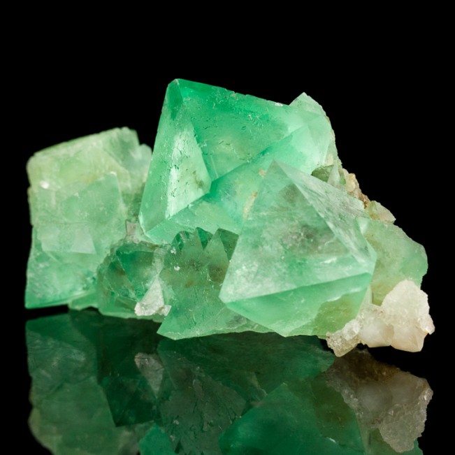1.9" Gemmy Neon Green Octahedral FLUORITE Shiny Gemmy Crystals S.Africa for sale
