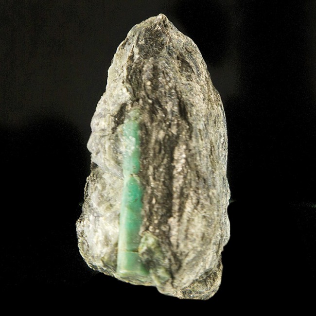 5.6" Sharp Opaque GREEN EMERALD CRYSTALS to 2" in Dark Matrix Brazil