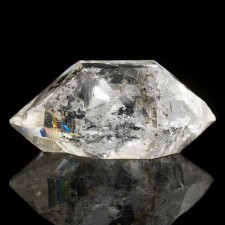 1.1" Water Clear HERKIMER DIAMOND Terminated Crystal +Anthraxolite NY for sale 1.1" Water Clear HERKIMER DIAMOND Terminated Crystal +Anthraxolite NY for sale