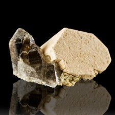 2" Lustrous SMOKY QUARTZ Terminated Crystals on MICROCLINE Moat Mtn NH for sale 2" Lustrous SMOKY QUARTZ Terminated Crystals on MICROCLINE Moat Mtn NH for sale