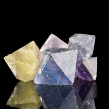 7 Colorful FLUORITE OCTAHEDRONS to1.4"Blue Yellow Purple Clear Illinois for sale 7 Colorful FLUORITE OCTAHEDRONS to1.4"Blue Yellow Purple Clear Illinois for sale