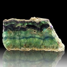 8.5" Polished FLUORITE SLICE RichGreen-Purple-Blue Phantom Layers China for sale 8.5" Polished FLUORITE SLICE RichGreen-Purple-Blue Phantom Layers China for sale