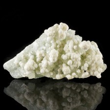 4.4" Smooth White GYROLITE Crystal Balls on Light Green Prehnite India for sale 4.4" Smooth White GYROLITE Crystal Balls on Light Green Prehnite India for sale