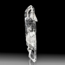 3.7" Double Terminated Clear TIBETAN QUARTZ Crystal +Black Anthraxolite for sale 3.7" Double Terminated Clear TIBETAN QUARTZ Crystal +Black Anthraxolite for sale
