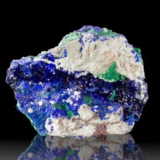 3.6" Glassy Saturated Blue AZURITE Crystals +MALACHITE Milpillas Mexico for sale 3.6" Glassy Saturated Blue AZURITE Crystals +MALACHITE Milpillas Mexico for sale