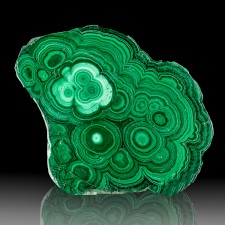 3.8" MALACHITE SLICE Polished Bulls Eyes Dark+Light Green Banding Congo for sale 3.8" MALACHITE SLICE Polished Bulls Eyes Dark+Light Green Banding Congo for sale