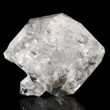 2.1" HERKIMER DIAMOND Quartz Clear Twinned Crystal w-Rainbows New York for sale 2.1" HERKIMER DIAMOND Quartz Clear Twinned Crystal w-Rainbows New York for sale