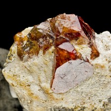 2" Sharp Terminated Red+Red Orange ZIRCON Crystals in Feldspar Pakistan for sale 2" Sharp Terminated Red+Red Orange ZIRCON Crystals in Feldspar Pakistan for sale